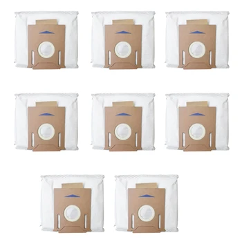

8Pcs for ECOVACS DEEBOT OZMO T8 Robot Vacuum Cleaner High Capacity Leakproof Dust Bag Replacement Accessories Parts Kit