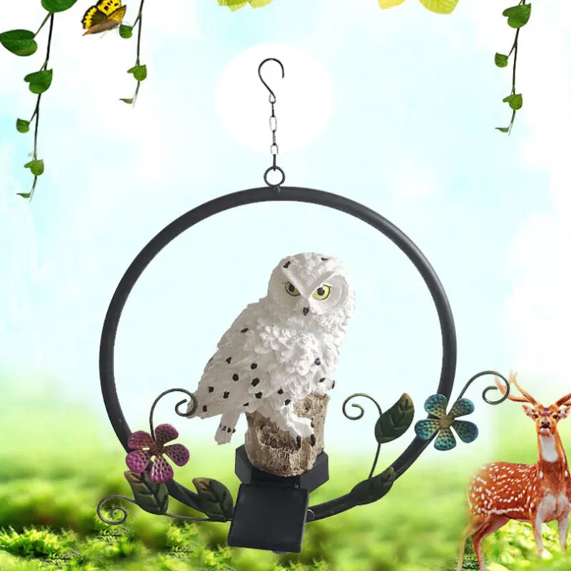 

LED Owl Solar Light With Solar Led Panel Fake Owl Waterproof Ip65 Outdoor Solar Powered Led Path Lawn Yard Garden Lamp