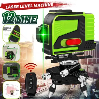 

ZEAST 12 Line Self-leveling Green Laser Level 360 Degree 3D Laser Level Machine Horizontal And Vertical Cross Construction Tools