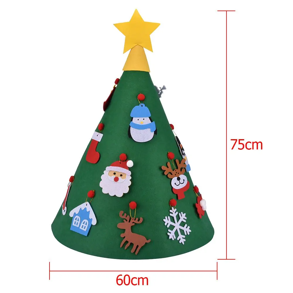 Войлочный комплект для рождественской елки с орнаментом Diy висящий незавершенный комплект для украшения рождественской елки ручной работы материал для детей - Цвет: ShapeB