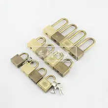 Китайский стиль, тонкая медь, винтажный Qin, длинный замок, Противоугонный, длинный замок, Чистый медный замок, китайский стиль, винтажный Бронзовый L
