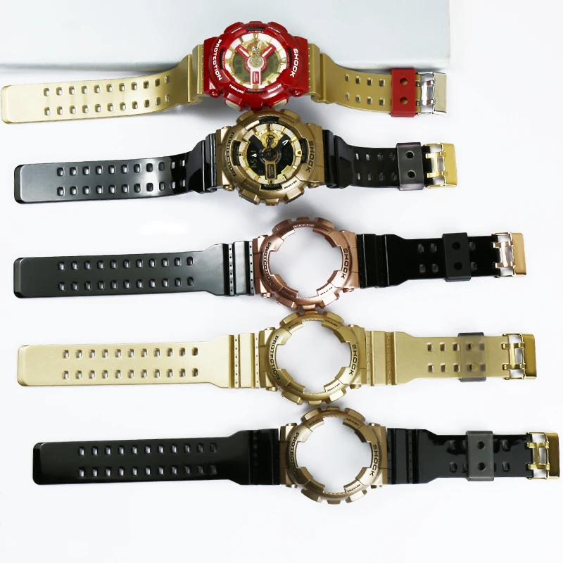 Ремешок резиновый для Casio G shock GA GD100 110 120 140GAX GLS водонепроницаемый спортивный