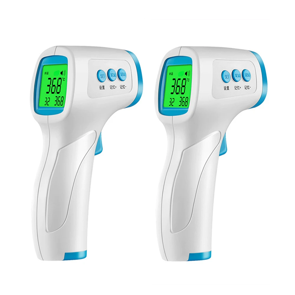 

2pcs Adult Digital Thermometer Infrared Forehead Body Thermometer Gun Non-Contact Termometro Measurement Device Thermometers
