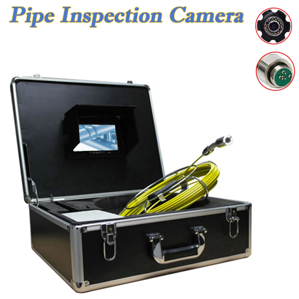 

23mm Hot Sale 1000TVL CCTV-Pipe Inspection Camera With DVR 7inch LCD 20m Cable Used For Endoscope Sewer Drain Industrial System