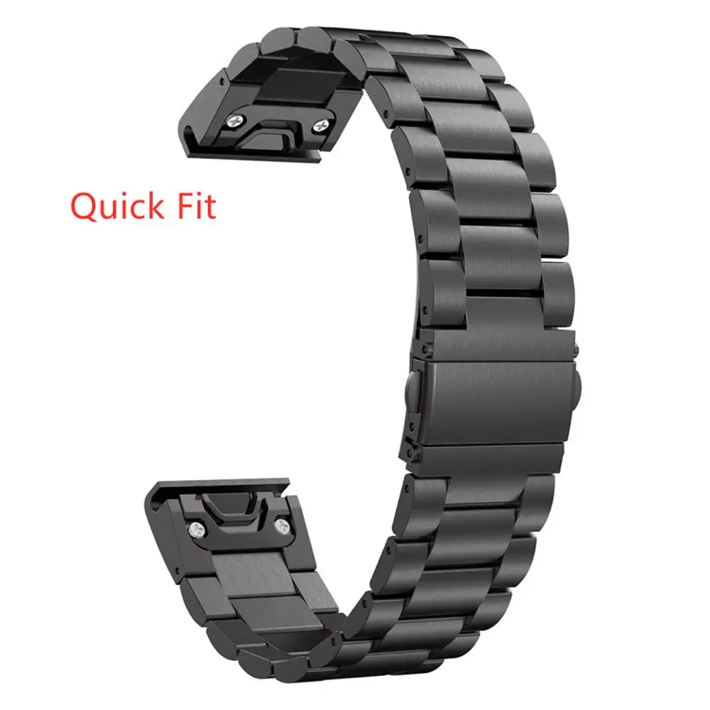 

26 22 20 mm Quick Release Easy Fit Stainless steel Watch Wrist band Strap for Garmin Fenix 6 6X 5 5X 5s 3HR D2 Mk1 Smart watch