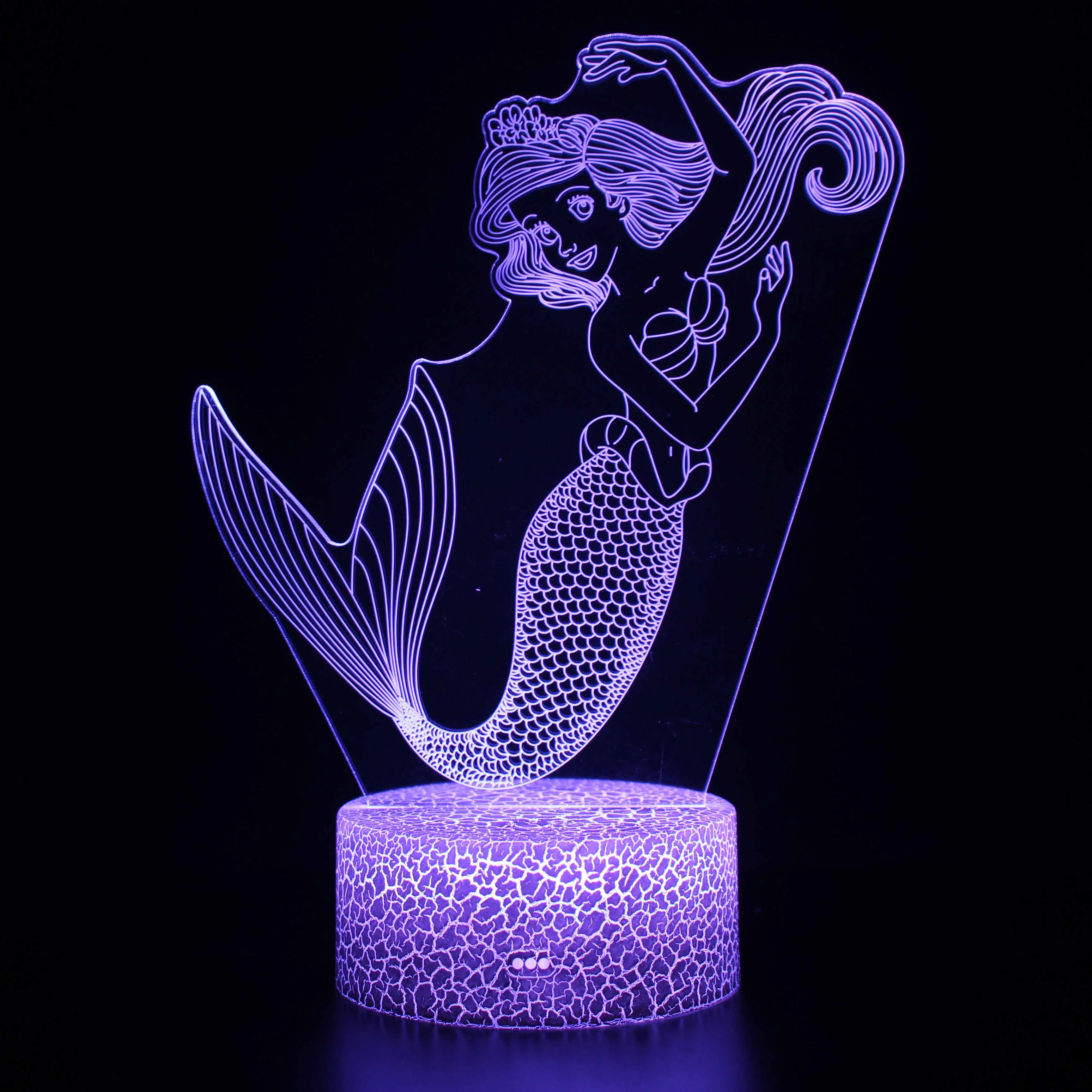 cool night lights 3D Mermaid Beauty Figure Night Lamp Room Decor RGB Light Christmas Birthday Gift For Kids Bedroom Decoration USB Fancy Lighting decorative night lights