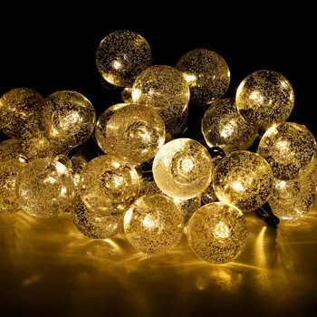 

Solar Ball Light String 30 LED Bulbs for Outdoor Decorative Lighting Crystal Garden Decoration Solar Light LED String Light