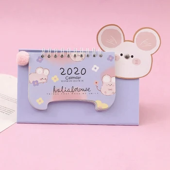 

Hand Drawing 2020 Fresh Cartoon Mini Mouse-shaped Desktop Paper Calendar Daily Scheduler Table Planner Yearly Agenda Organizer