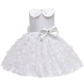 

2020 girls white petal Baptism Dress Girls clothes children's dress for girls Christening dress 1-5 years children clothes