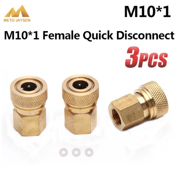 

Paintball PCP Airforce M10x1 Female Quick Disconnect Coupling Connector copper 8mm Fittings Socket 3pcs/set