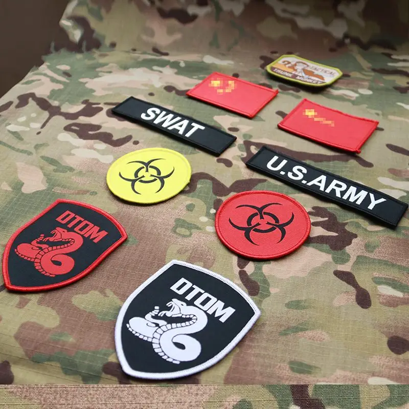 Военная армейская тактическая нашивка на липучке эмблемы одежда повязка руку