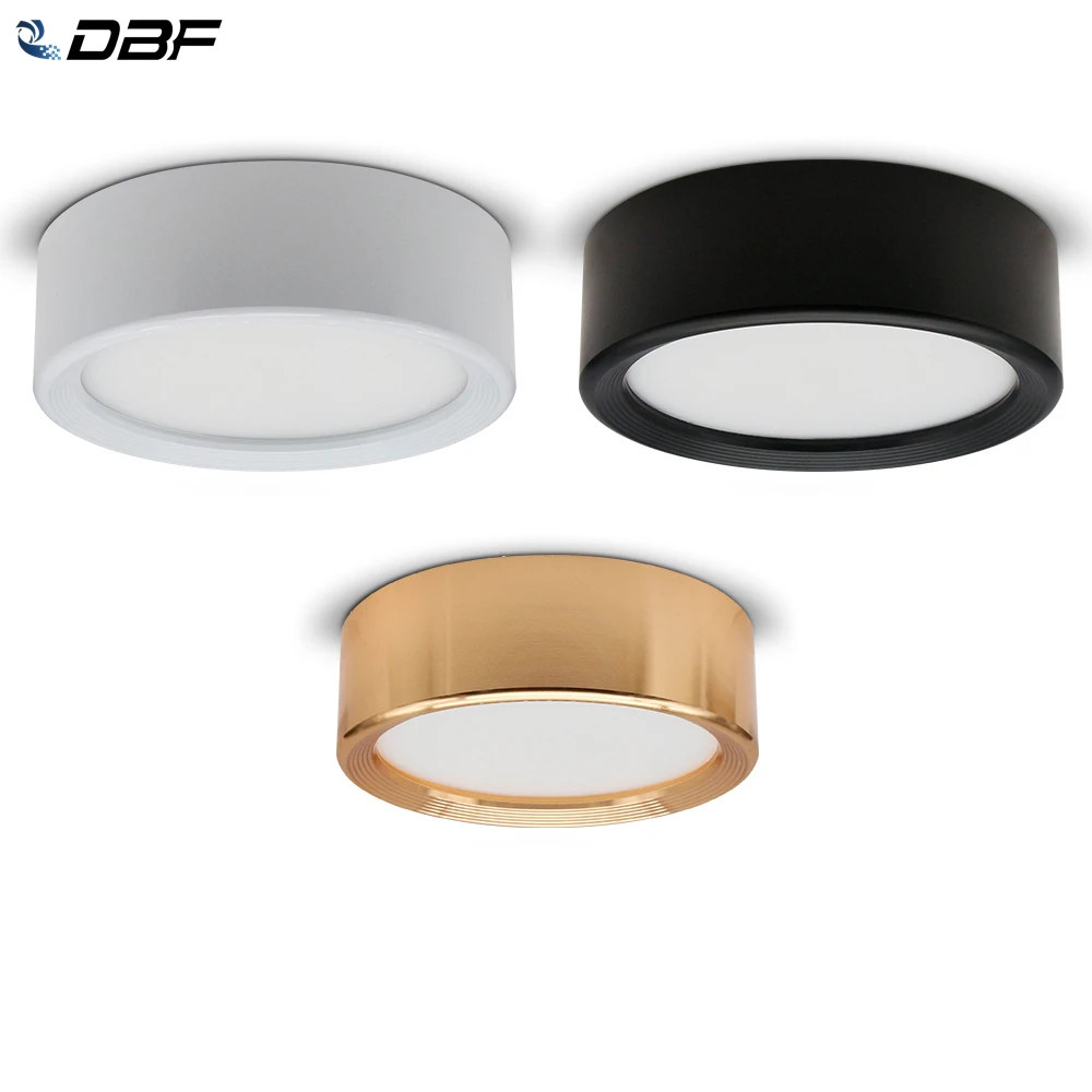  [DBF]Ultra-thin LED Surface Mount Ceiling Lamp 3W 5W 7W 9W Black/White/Gold Housing Ceiling Spot La - 32971335954