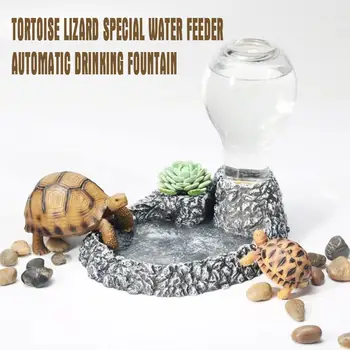

Resin Water Feeding Device Tortoise Autodrinker Water Dispenser Basin Bowl Snake Crawler Tortoises Practical Convenient Durable