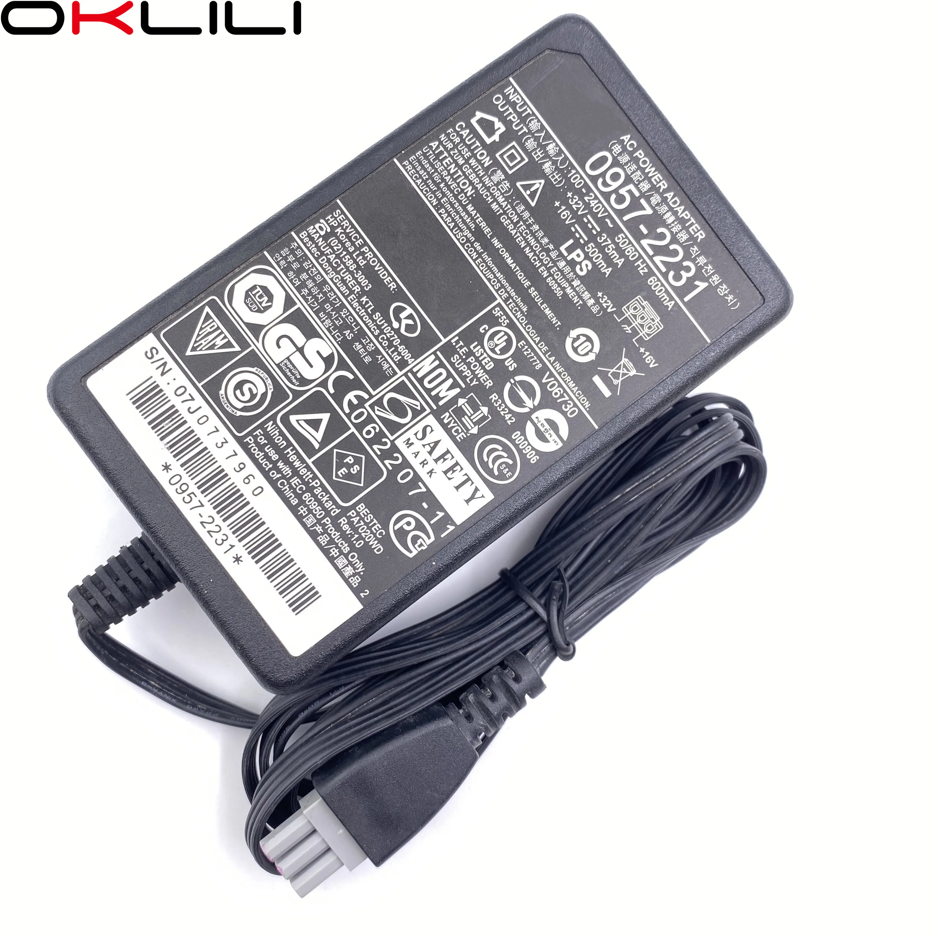 0957-2231 AC Adapter Charger Power Supply 32V 375mA 16V 500mA for HP D1420  D1430 D1460 D2430 D2460 F2120 F2140 F2240 F2280 F2290