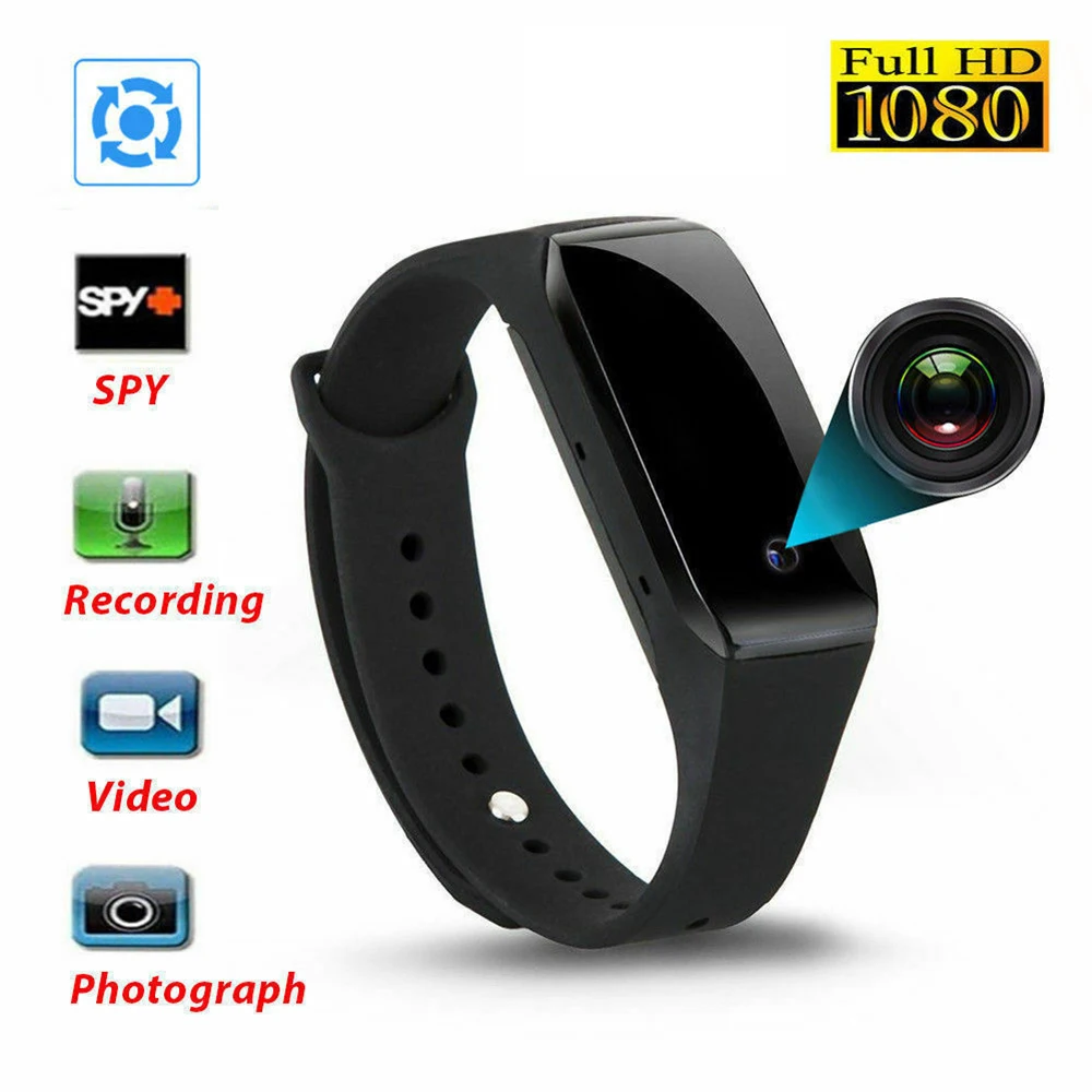 

Mini Camcorders Wristband Full HD 1080P DVR Mini Camera Wearable Mini Video Recorder Bracelet
