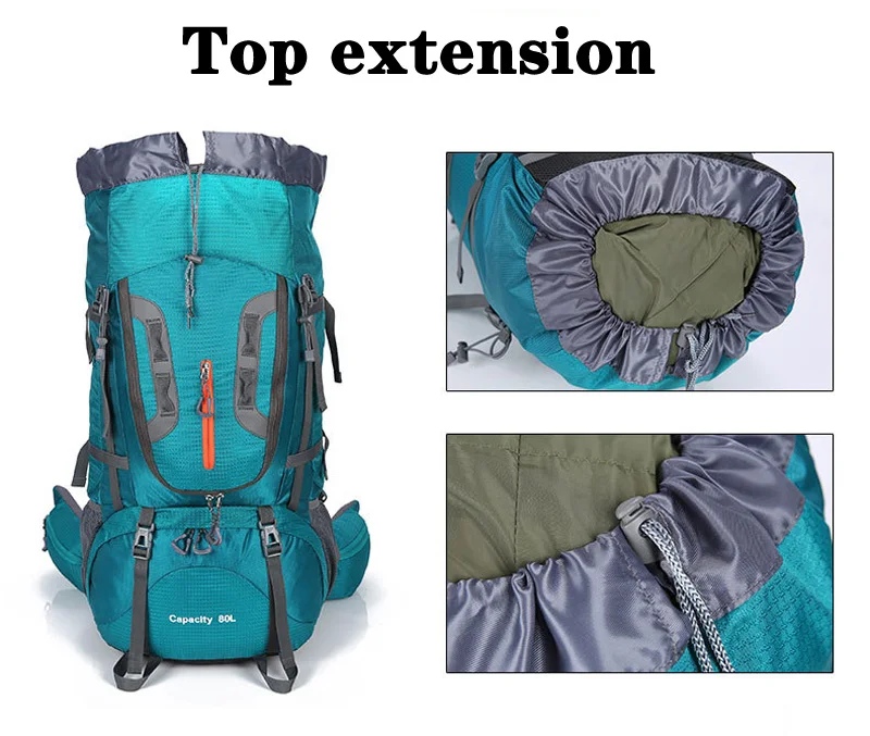 Большой емкости 80L уличная спортивная сумка рюкзак Водонепроницаемый альпинистские рюкзаки спортивный походный рюкзак для путешествий