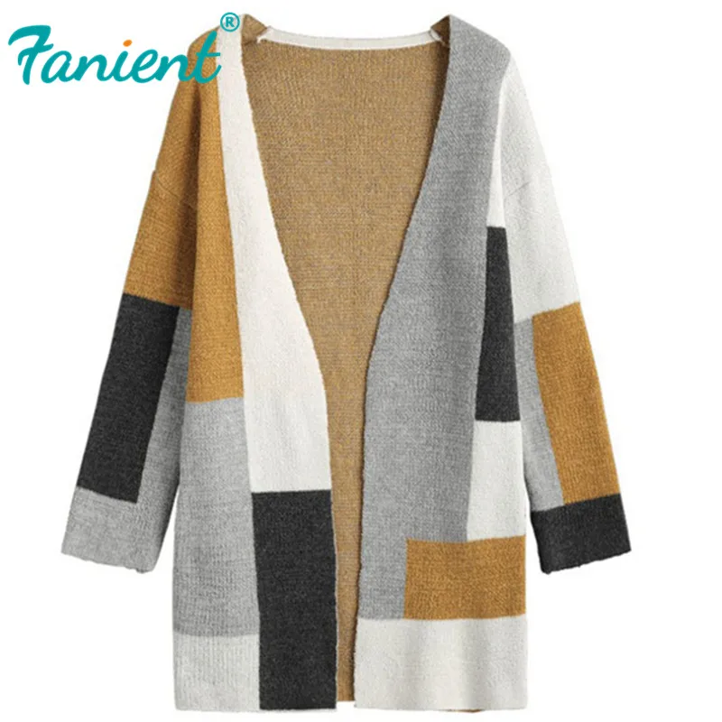 

2019 Lady Cardigan Sweater Kardigan Geometric Winter Knitted Cardigans Pull Plus Size Causal Jumpers Sweaters Woman Sueter Mujer