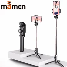 MAMEN 3 в 1 беспроводной Bluetooth селфи палка для iPhone 11 Pro Android складной ручной huawei монопод затвора дистанционного управления
