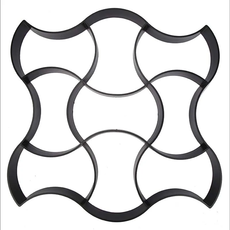 black 50*50 см садовая форма для приготовления дорожек неправильная модель бетонный шаговый каменный цемент форма для кирпича своими руками тротуарный плесень садовые инструменты для дома - Цвет: black