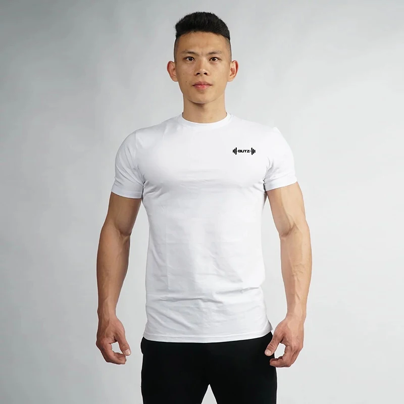 

Gym Shirt Sport Running T-Shirt Men Short Sleeve Workout Training Tees Sportswear Fitness Muscle Top Bodybuilding Traning Tshirt