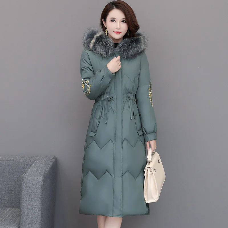 

Fashion Warm Cotton Coat 2019 Winter New Style Korean-style Long Slim Fit Slimming Long Sleeve Hooded Trend Fashionable Cotton-p