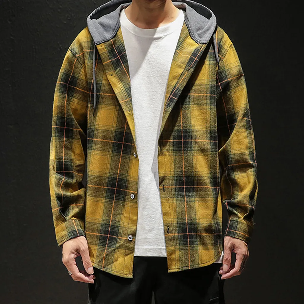 SAGACE, клетчатая рубашка с принтом, мужские рубашки, новая летняя мода, Chemise Homme, мужская клетчатая рубашка, рубашка с длинным рукавом, Мужская блузка, 26 июля