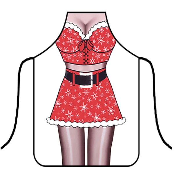 Christmas Aprons, Funny Print Waterproof Kitchen Creative Cooking Apron for Adult Men Women