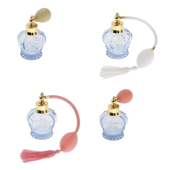 

100ml Perfume Bottle Bayonet Crown Atomizer Bottle w/ Gold Cap w/ Tassel