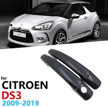 

Luxurious Gloss Black Carbon Fiber Door Handles Cover for Citroen DS3 DS 3 2009~2019 Car Accessories Sticker Catch Auto Styling