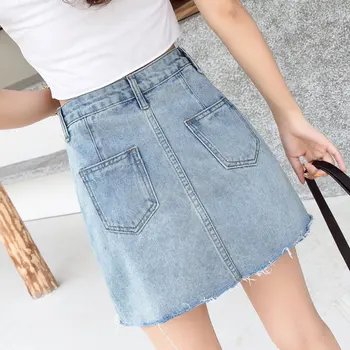 

Retro Skirt Female A-line Denim Skirt Women 2020 Spring And Summer New High Waist Korean