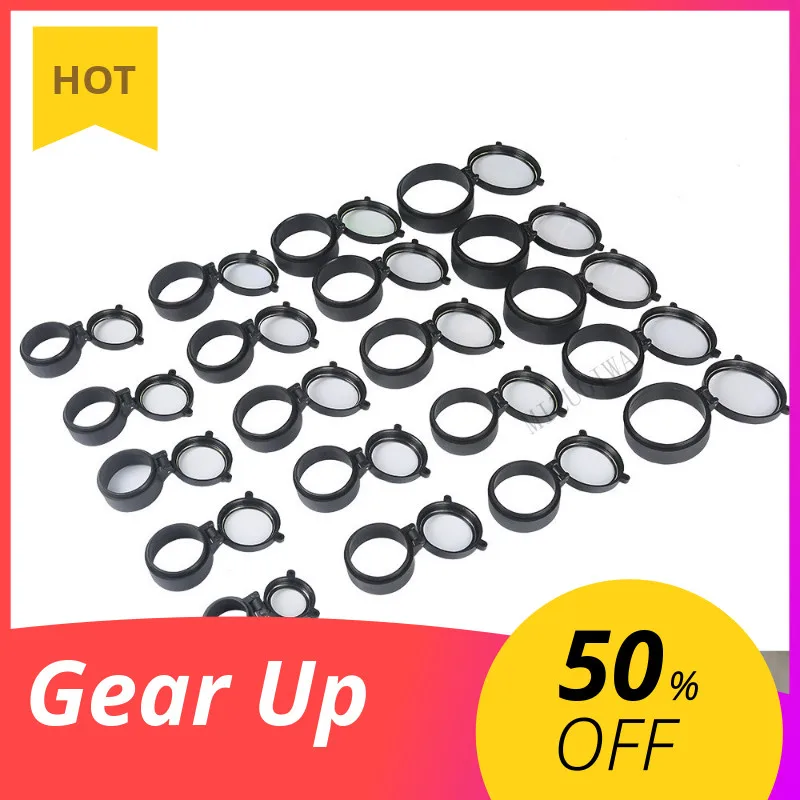 

30-64 mm Transparent Rifle Scope Quick Flip Spring Up Open Lens Cover Cap Eye Protect Objective Lens Eye Caliber Pistol