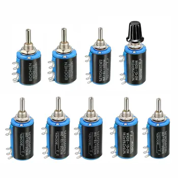 

uxcell 1/2Pcs Variable Resistors Single Turn Rotary Carbon Film Potentiometer with Knobs to Control Electrical Devices Round