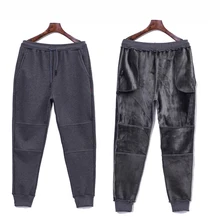 Зимние мужские хлопковые повседневные штаны флисовые шаровары супер свободные штаны 7XL с эластичной талией мешковатые штаны для бега мужские теплые бархатные спортивные штаны