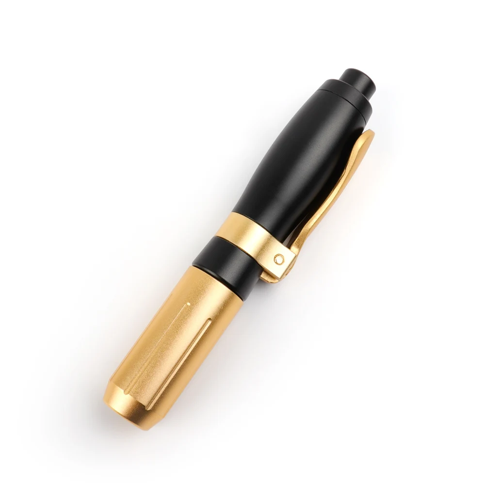 Новая ручка высокого давления гиалуроновой кислоты высокой плотности металла для против морщин лифтинга губ гиалурона пистолет распылитель гиалуроновая ручка - Цвет: Золотой