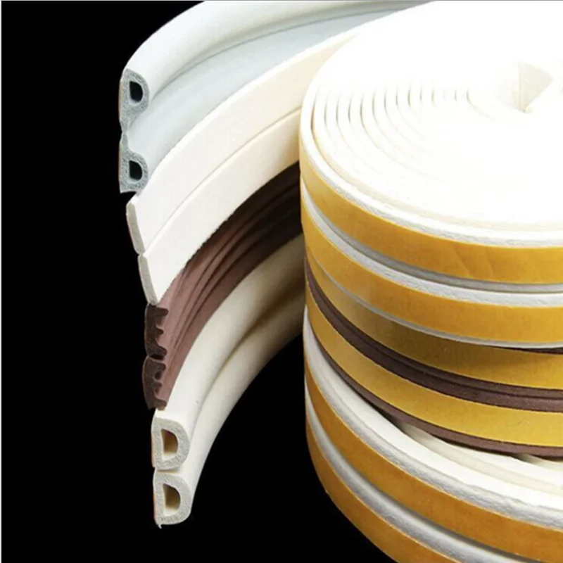 Self-adhesive Door and Window Sealing Strip Glass Window Anti-collision Rubber Strip Foam Sound Insulation 2.5mx2 D/I/P/E,door seal strip,sealing strip tape,window seal strip,sealing tape,rubber seal strip,rubber door weatherstripping,door weatherstripping,sealing strip