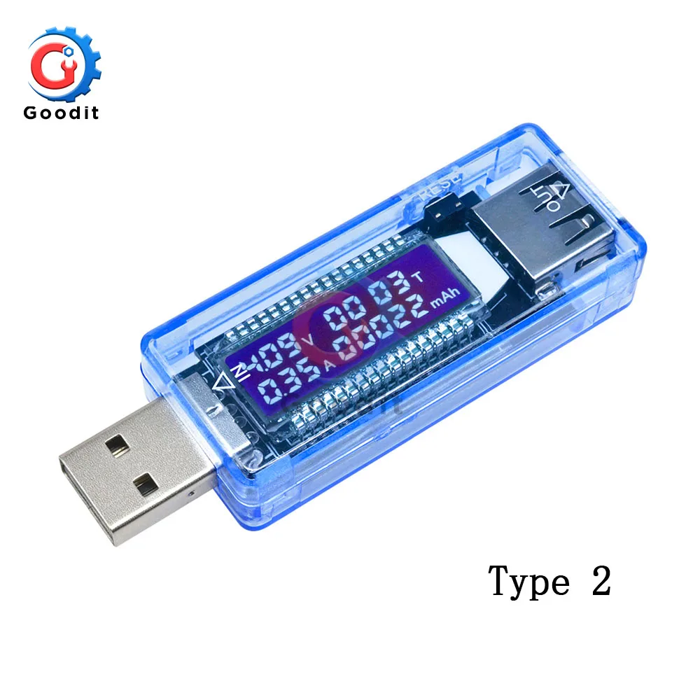 USB Тестер DC Цифровой вольтметр Amperimetro измеритель напряжения тока Амперметр детектор power Bank зарядное устройство индикатор USB доктор - Цвет: Type 2