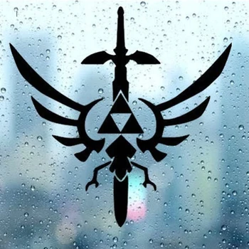 

Black/Sliver Legend of Zelda Triforce Gamer Car Body Sticker Vinyl Car Styling Accessories Auto Car Window Bumper Decal S1265