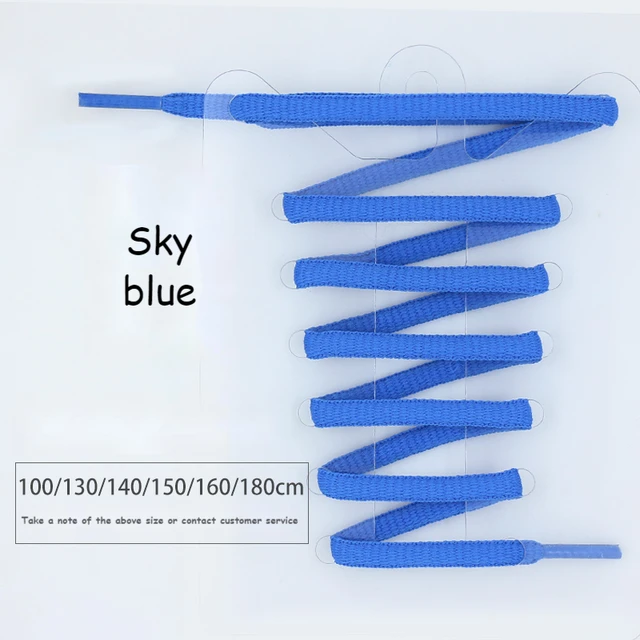 Oval Shoe laces 24 Color Half Round Athletic ShoeLaces for Sport/Running Shoes Shoe Strings 100/120/140/160/180cm Shoelace sky blue