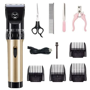 

USB Rechargeable Pet Hair Trimmer Set Electrical Low-noise Dog Hair Clipper Remover Cutter Dog Grooming Tool Pet Products