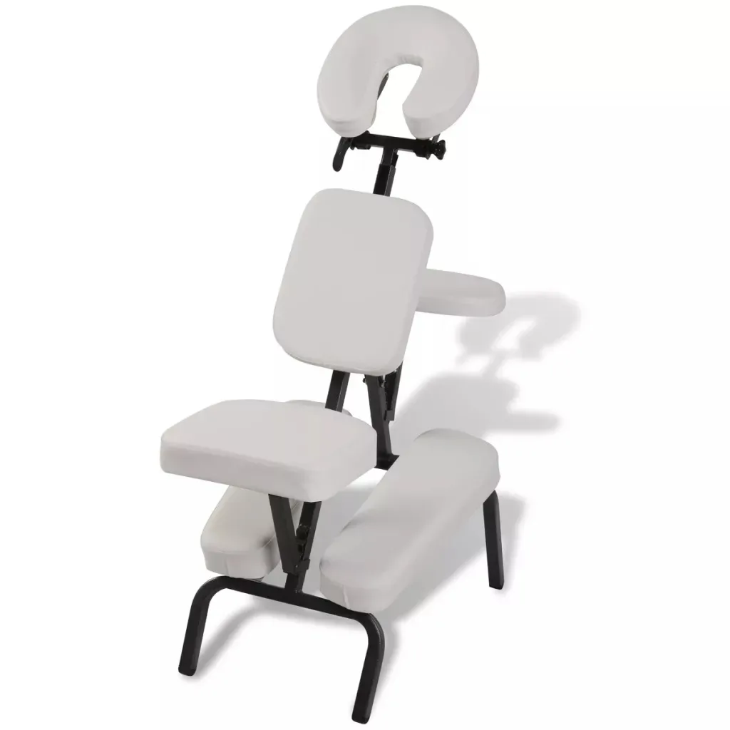 VidaXL 110102 Folding And Portable Massage Chair WhiteMassage Tables