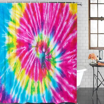 

Bathroom Curtain Rainbow Waterproof Fabric Shower Curtain Home Decoration Shower Curtains
