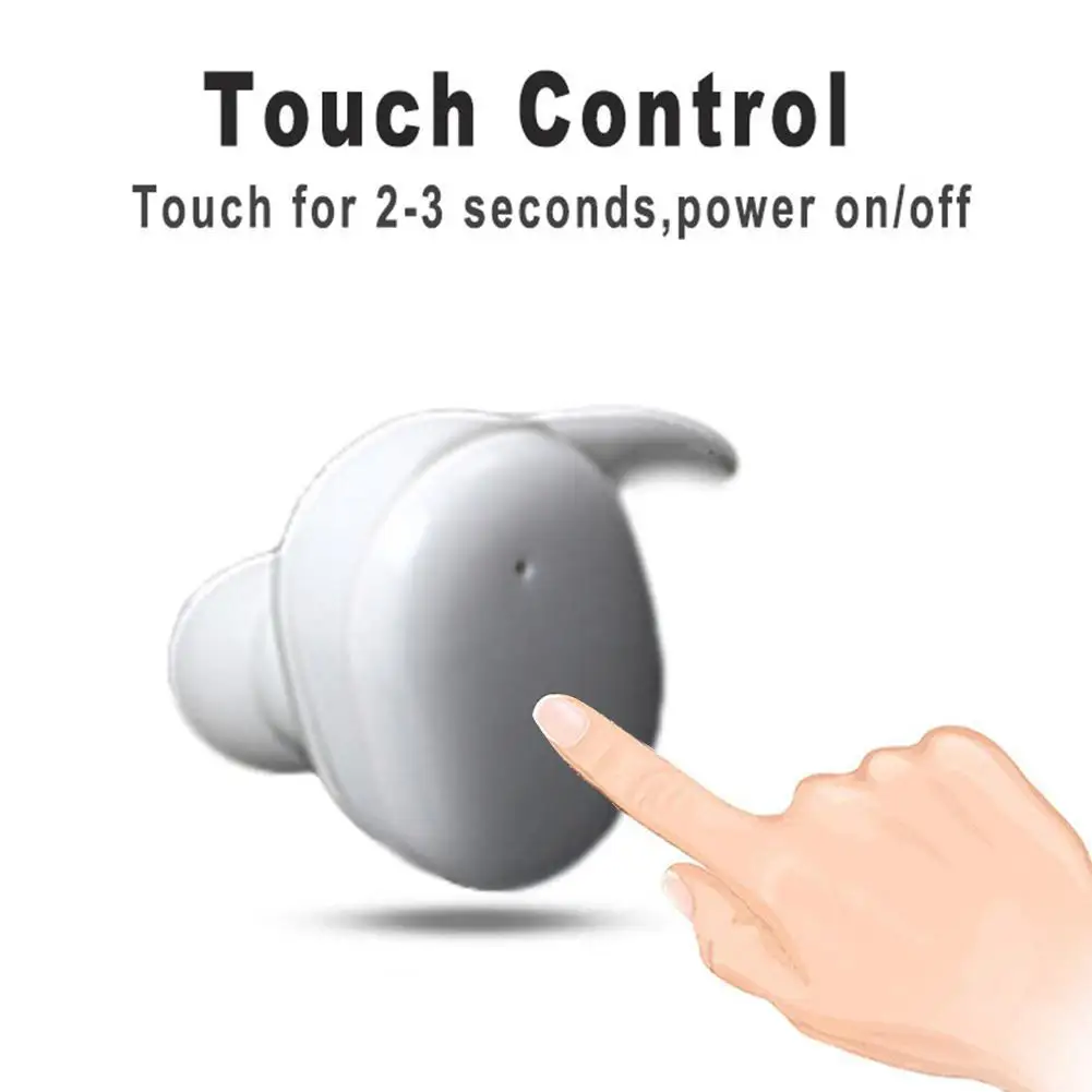 1Pair Wireless bluetooth Headphones 5 0 TWS Bluetooth Touch Control IPX5 Earphone HiFi Headset Waterproof For Sports Game N8E3