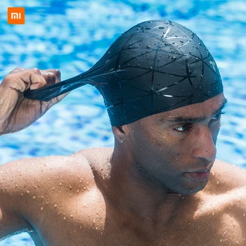 

Original Xiaomi Mijia 7th Soft Silicone Swimming Mi cap Waterproof Sports Swim Pool Hat Ears Protection Adult Men Women