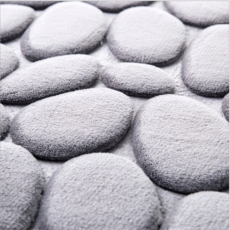 Non-Slip Flannel Bath Mat Bathroom Carpet Doormat Kitchen Car Seat Soft Breathable Bathroom Toilet Mat Water Dust Absorbing
