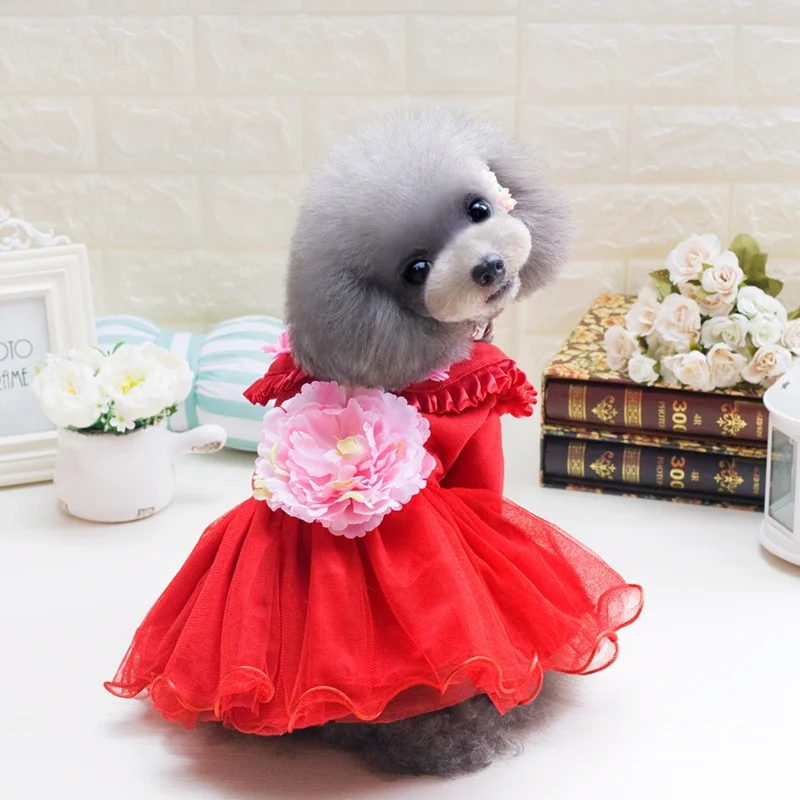 Домашняя женская одежда для собак с 3D красивым цветком пион сзади флисовое