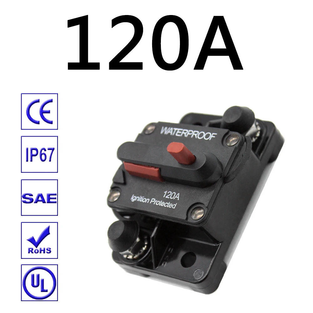 Оранжевый 30A 40A 50A 60A 70A 80A 100A 120A 150A 200A 250A 300A Ампер автоматический выключатель предохранитель сброса для ребенка от 12 до 48V преобразователь автомобильной розетки постоянного тока Лодка Авто Водонепроницаемый - Цвет: Оранжевый