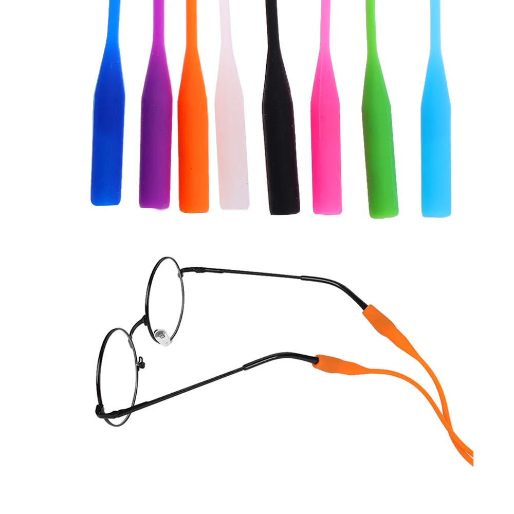 

2 Pcs Silicone Eyeglasses Straps Sunglasses String Ropes Anti Slip Glasses Chain 12 Colors High Elastic Sports Eyewear Cord