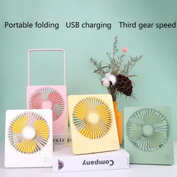

Summer Portable Mini Fan Home Officedesk Travel Table USB Rechargeable Fan With Handheld LED Night Light Wholesale