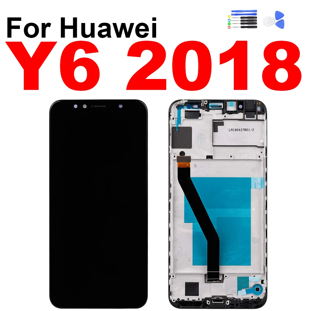 

For Huawei Y6 2018 Display Touch Screen Digitizer LCD Assembly for Huawei Y6 Prime 2018 Screen with Frame Repair Replacement