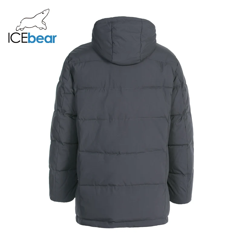 ICEbear Новая зимняя мужская одежда высококачественное Мужское пальто с капюшоном брендовая куртка MWD19937I